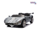 [S325] Ford GT Sportowe autko na akumulator 4x100W 24V/7Ah Bluetooth ekoskóra EVA - szary