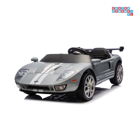 [S325] Ford GT Sportowe autko na akumulator 4x100W 24V/7Ah Bluetooth ekoskóra EVA - szary