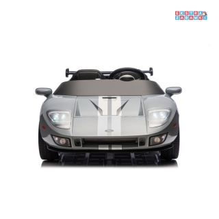 Szare Ford GT na akumulator - 4x100W, 24V/7Ah, Bluetooth, ekoskóra, EVA - [S325]