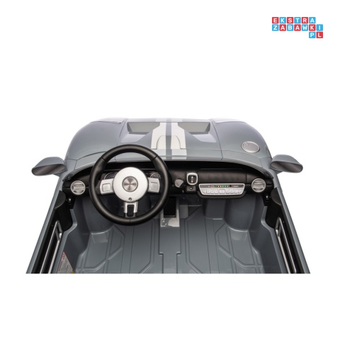 [S325] Ford GT Sportowe autko na akumulator 4x100W 24V/7Ah Bluetooth ekoskóra EVA - szary