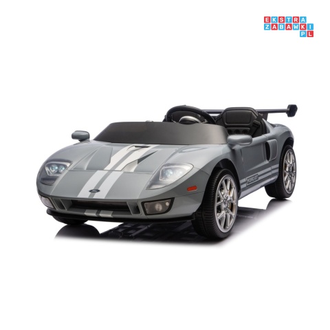 [S325] Ford GT Sportowe autko na akumulator 4x100W 24V/7Ah Bluetooth ekoskóra EVA - szary