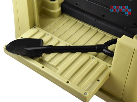 [PA0263] Wojskowy Willys auto terenowe na akumulator 4x25W 12V/7Ah pilot EVA ekoskóra saperka - czarny