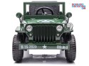 [PA0263] Wojskowy Willys auto terenowe na akumulator 4x25W 12V/7Ah pilot EVA ekoskóra saperka - czarny