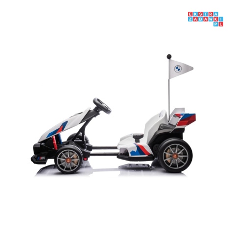 [BDM00978] Gokart BMW z funkcją driftu na akumulator 2x200W 24V/9Ah wolny start sportowe siedzenie - biały