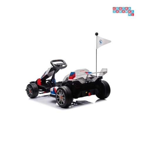 [BDM00978] Gokart BMW z funkcją driftu na akumulator 2x200W 24V/9Ah wolny start sportowe siedzenie - biały