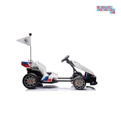 [BDM00978] Gokart BMW z funkcją driftu na akumulator 2x200W 24V/9Ah wolny start sportowe siedzenie - biały