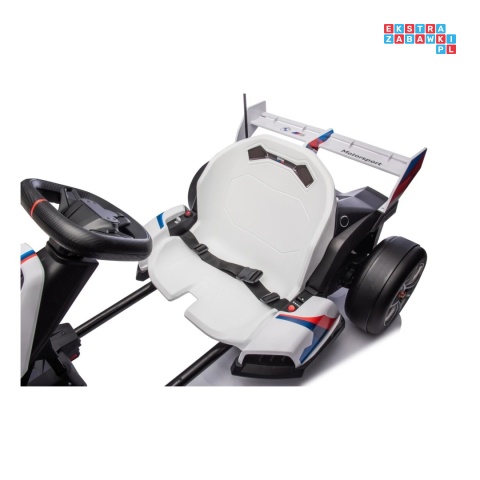 [BDM00978] Gokart BMW z funkcją driftu na akumulator 2x200W 24V/9Ah wolny start sportowe siedzenie - biały