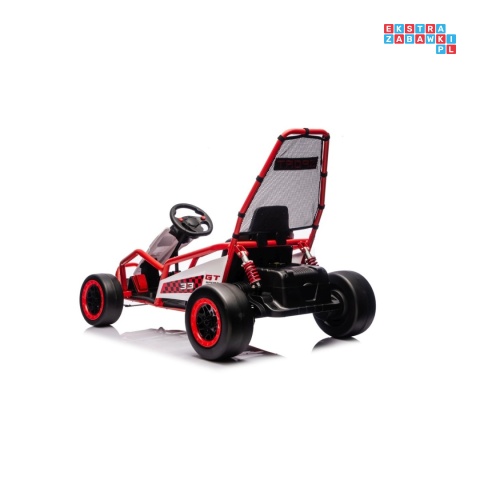 [DM-108.DRIFT] Gokart TORNADO z funkcją driftu na akumulator 2x150W 24V/7Ah siedzenie z ekoskóry Bluetooth - czerwony