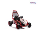 [DM-108.DRIFT] Gokart TORNADO z funkcją driftu na akumulator 2x150W 24V/7Ah siedzenie z ekoskóry Bluetooth - czerwony
