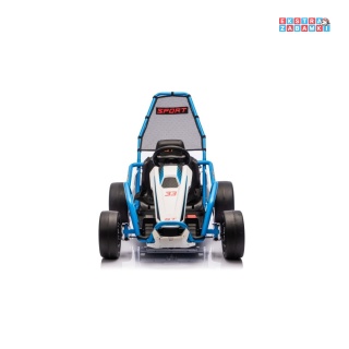 [DM-108.DRIFT] Gokart TORNADO z funkcją driftu na akumulator 2x150W 24V/7Ah siedzenie z ekoskóry Bluetooth - niebieski