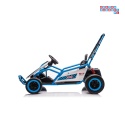 [DM-108.DRIFT] Gokart TORNADO z funkcją driftu na akumulator 2x150W 24V/7Ah siedzenie z ekoskóry Bluetooth - niebieski