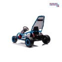 [DM-108.DRIFT] Gokart TORNADO z funkcją driftu na akumulator 2x150W 24V/7Ah siedzenie z ekoskóry Bluetooth - niebieski