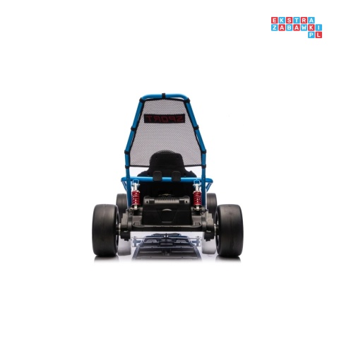 [DM-108.DRIFT] Gokart TORNADO z funkcją driftu na akumulator 2x150W 24V/7Ah siedzenie z ekoskóry Bluetooth - niebieski