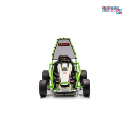 [DM-108.DRIFT] Gokart TORNADO z funkcją driftu na akumulator 2x150W 24V/7Ah siedzenie z ekoskóry Bluetooth - zielony