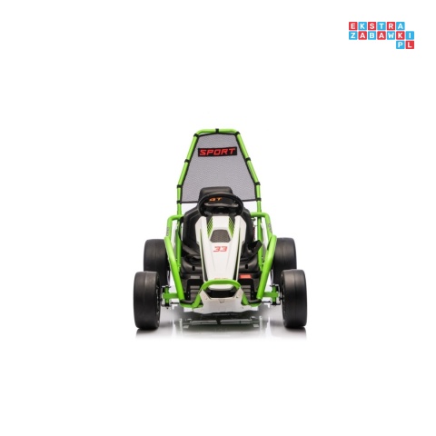 [DM-108.DRIFT] Gokart TORNADO z funkcją driftu na akumulator 2x150W 24V/7Ah siedzenie z ekoskóry Bluetooth - zielony
