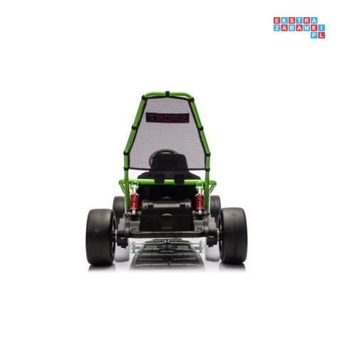 [DM-108.DRIFT] Gokart TORNADO z funkcją driftu na akumulator 2x150W 24V/7Ah siedzenie z ekoskóry Bluetooth - zielony