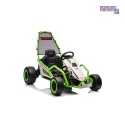 [DM-108.DRIFT] Gokart TORNADO z funkcją driftu na akumulator 2x150W 24V/7Ah siedzenie z ekoskóry Bluetooth - zielony