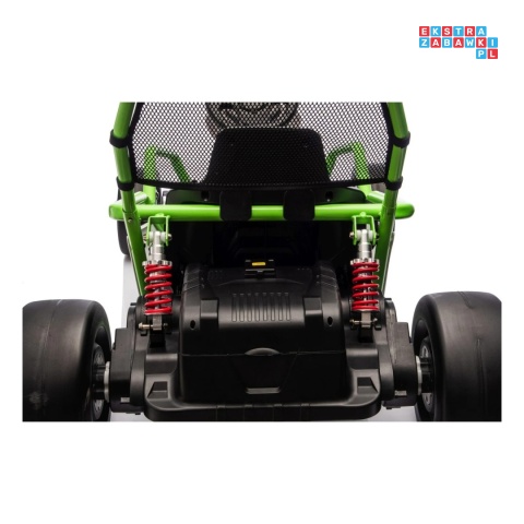 [DM-108.DRIFT] Gokart TORNADO z funkcją driftu na akumulator 2x150W 24V/7Ah siedzenie z ekoskóry Bluetooth - zielony