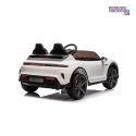 [BDM0988] Porsche Taycan Turbo S na akumulator 2x45W 12V/7Ah ekoskóra Bluetooth i pilot - biały