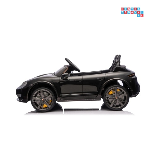 [BDM0988] Porsche Taycan Turbo S na akumulator 2x45W 12V/7Ah ekoskóra Bluetooth i pilot - czarny