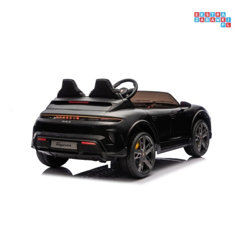 [BDM0988] Porsche Taycan Turbo S na akumulator 2x45W 12V/7Ah ekoskóra Bluetooth i pilot - czarny