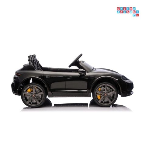 [BDM0988] Porsche Taycan Turbo S na akumulator 2x45W 12V/7Ah ekoskóra Bluetooth i pilot - czarny