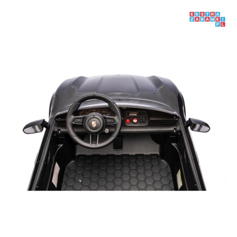 [BDM0988] Porsche Taycan Turbo S na akumulator 2x45W 12V/7Ah ekoskóra Bluetooth i pilot - czarny