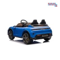 [BDM0988] Porsche Taycan Turbo S na akumulator 2x45W 12V/7Ah ekoskóra Bluetooth i pilot - niebieski