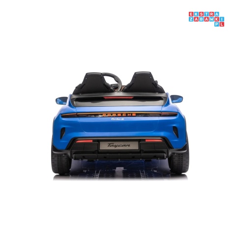 [BDM0988] Porsche Taycan Turbo S na akumulator 2x45W 12V/7Ah ekoskóra Bluetooth i pilot - niebieski