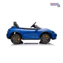 [BDM0988] Porsche Taycan Turbo S na akumulator 2x45W 12V/7Ah ekoskóra Bluetooth i pilot - niebieski