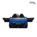 [BDM0988] Porsche Taycan Turbo S na akumulator 2x45W 12V/7Ah ekoskóra Bluetooth i pilot - niebieski