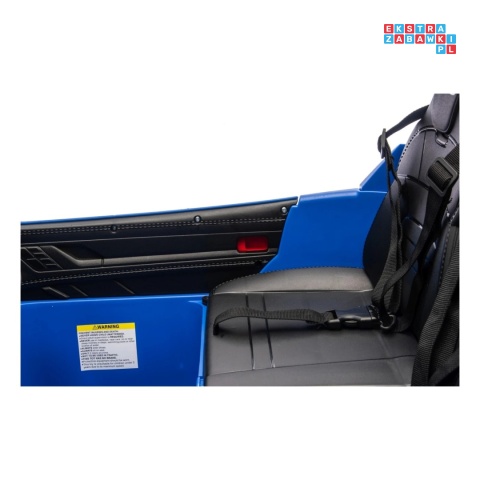 [BDM0988] Porsche Taycan Turbo S na akumulator 2x45W 12V/7Ah ekoskóra Bluetooth i pilot - niebieski