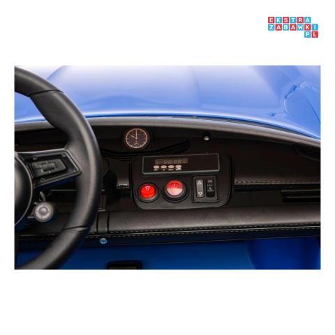 [BDM0988] Porsche Taycan Turbo S na akumulator 2x45W 12V/7Ah ekoskóra Bluetooth i pilot - niebieski