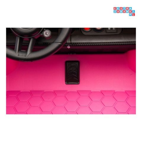 [BDM0988] Porsche Taycan Turbo S na akumulator 2x45W 12V/7Ah ekoskóra Bluetooth i pilot - różowy