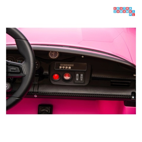 [BDM0988] Porsche Taycan Turbo S na akumulator 2x45W 12V/7Ah ekoskóra Bluetooth i pilot - różowy