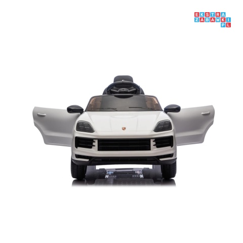 [BDM0990] Porsche Cayenne na akumulator 2x45W 12V/7Ah Bluetooth pilot EVA - biały