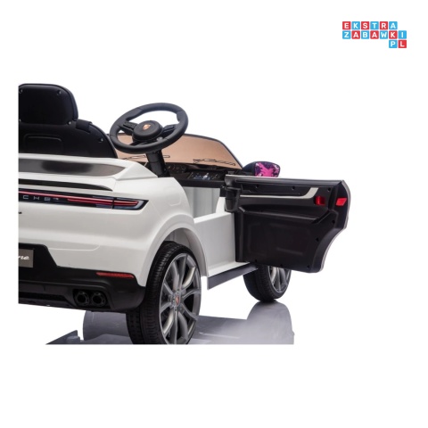 [BDM0990] Porsche Cayenne na akumulator 2x45W 12V/7Ah Bluetooth pilot EVA - biały