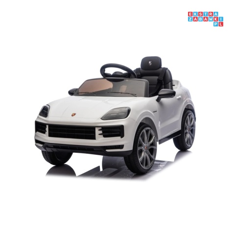 [BDM0990] Porsche Cayenne na akumulator 2x45W 12V/7Ah Bluetooth pilot EVA - biały