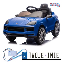 [BDM0990] Porsche Cayenne na akumulator 2x45W 12V/7Ah Bluetooth pilot EVA - niebieski