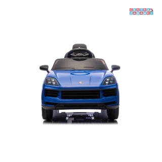 Niebieskie Porsche Cayenne na akumulator - 2x45W, 12V/7Ah, Bluetooth, pilot, EVA - [BDM0990]