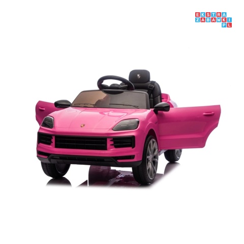 [BDM0990] Porsche Cayenne na akumulator 2x45W 12V/7Ah Bluetooth pilot EVA - różowy