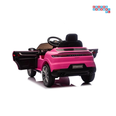 [BDM0990] Porsche Cayenne na akumulator 2x45W 12V/7Ah Bluetooth pilot EVA - różowy