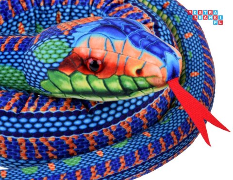 [ ZA4878 ] Realistyczna Maskotka Wąż niebieski 180cm