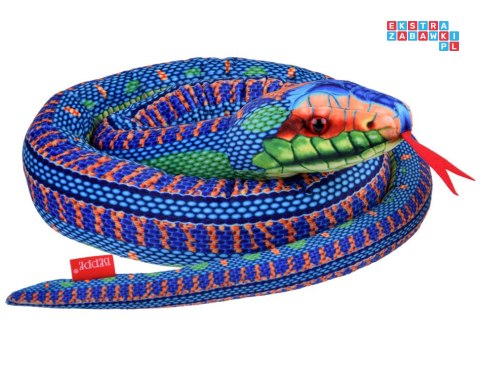 [ ZA4878 ] Realistyczna Maskotka Wąż niebieski 180cm