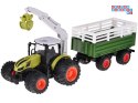 Sterowany Traktor na pilota z przyczepą i chwytakiem bale drewna RC0719