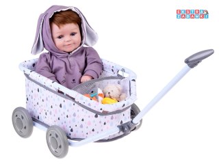 [ZA5919] Wózek z rączką dla lalek i misiów uroczy wagonik do ciągnięcia