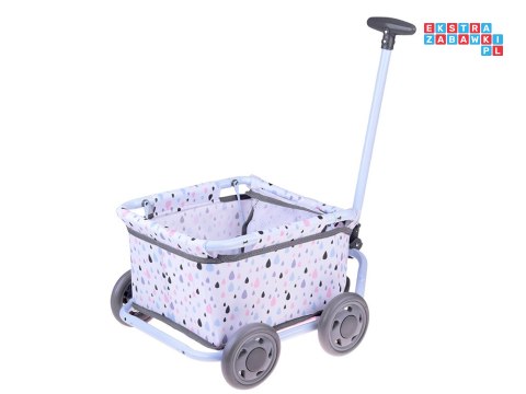 [ ZA5919 ] Wózek z rączką dla Lalek Misiów- Uroczy Wagonik do Ciągnięcia