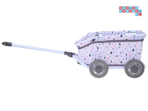 [ ZA5919 ] Wózek z rączką dla Lalek Misiów- Uroczy Wagonik do Ciągnięcia