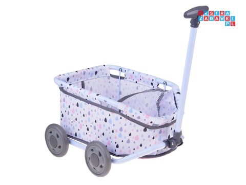 [ ZA5919 ] Wózek z rączką dla Lalek Misiów- Uroczy Wagonik do Ciągnięcia