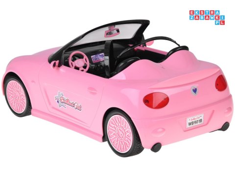 [RC0713] Zdalnie Sterowany Samochód Różowy Cabrio Duże Auto ze Światłami